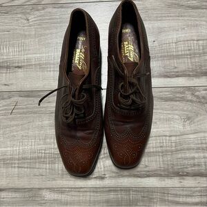 Vintage Bally Brown Leather Oxford Derby Leather Shoes